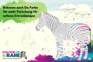 Zebra ausmalen zum Rare Disease Day 2023